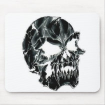 Black Scary Evil Deadly Skull Mousepad