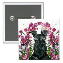 Black Schnauzer Bouquet Pins
