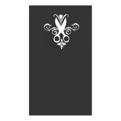 Black Scissors Business Cards (back side)