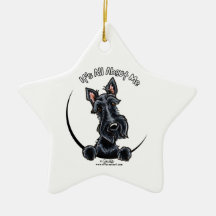 Black Scottie IAAM Christmas Ornament