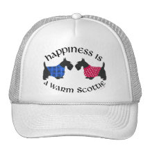 Black Scottish Terriers Happiness Trucker Hats