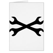 Black Screw Wrench crossed Cards