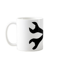 Black Screw Wrench crossed Mugs