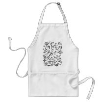 Black Scrolly Apron by DesignerGal Black Scrolly Apron