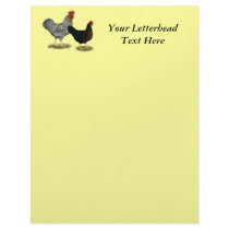Black Sex-linked Chickens Customized Letterhead