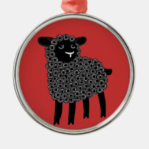 Black Sheep Christmas Ornaments