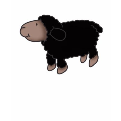 Black Sheep Ladies Basic T-Shirt by screwballgraphics