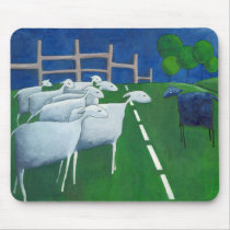 Black Sheep Mousepad by floatinglemons Black Sheep Mousepad