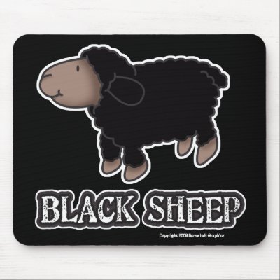 Black Sheep Mousepad by screwballgraphics