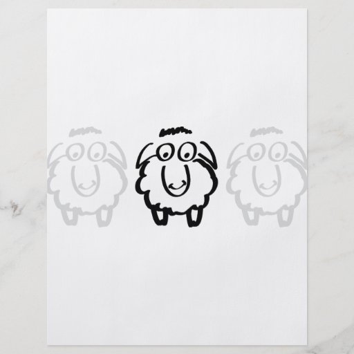 black sheep white sheeps flyer design