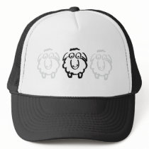 black sheep white sheeps trucker hat