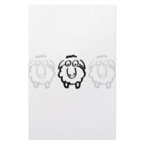black sheep white sheeps custom stationery