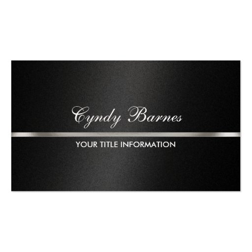 Black Shimmer with Silver Business Card