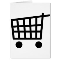 black shopping trolley cards