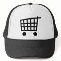 black shopping trolley hats