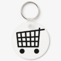black shopping trolley keychains