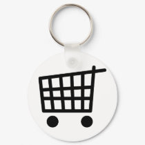 black shopping trolley keychains