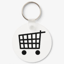 black shopping trolley keychains