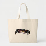 Black Shore Crab Tote Bags