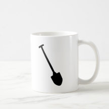 Black shovel spade icon coffee mug