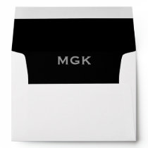 Black Silver 5x7 Envelope Wedding Bar Mitzvah