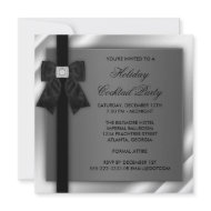 Black Silver Black Tie Party Black Tie Formal invitation