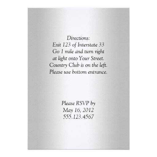 Black Silver Damask Turquoise Wedding Invitatio Custom Invitations