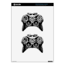 Black & silver damask xbox 360 controller decal