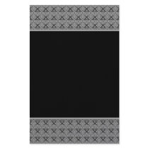 Black Silver Double Damask Stationery by mickeyelvis128 Black Silver Double Damask Stationery