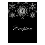 Black Silver Glitter LOOK Snowflake Enclosure Card Business Card Templates