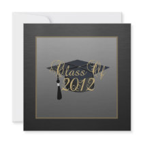 Black, Silver High School Graduation Invitation
