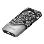 Black & Silver Metallic Look With Damasks casemate cases