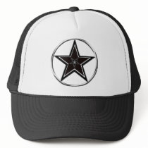 Black & Silver Pentacle with Inverted pentagram hats