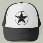 Black & Silver Pentacle with Inverted pentagram Trucker Hat