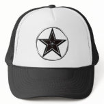 Black & Silver Pentacle with Inverted pentagram hats