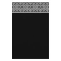Black Silver Single Damask Stationery by mickeyelvis128 Black Silver Single Damask Stationery