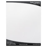 Black simple plain modern elegant letterhead