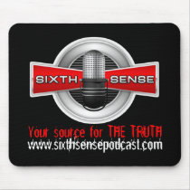 Black Sixth Sense Logo Mousepad