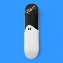 Black Skateboard and White Ghost by Paintedlynx Black Skateboard and White Ghost
