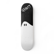 Black Skateboard and White Ghost by Paintedlynx Black Skateboard and White Ghost