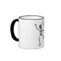 Black Skeleton Mug by heathervescent Black Skeleton Mug
