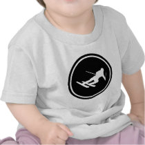 black ski skiing icon downhill tees