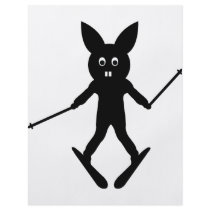 black skier bunny icon flyers