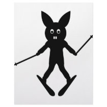 black skier bunny icon letterhead