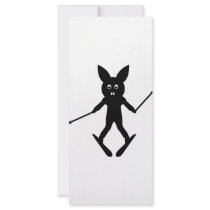 black skier bunny icon rack cards