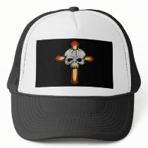 Black Skull Cross Trucker Hats