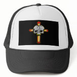 Black Skull Cross Trucker Hats