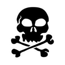 Black Skull & Crossbones T-shirt - Customized