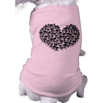 Black Skull Heart pet clothing by JuJuGarden Black Skull Heart pet clothing
