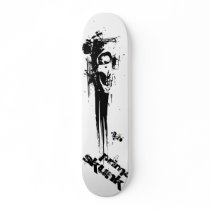 Black Skull Primo Skunk skateboards by TheKingSkunk Black Skull Primo Skunk skateboards